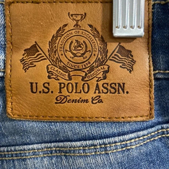 Men's U.S. Polo Assn Blue Denim Jeans Size 32 x 29 Hemmed - Picture 3 of 11